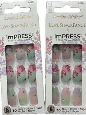 imPRESS x LoveShackFancy Floral Ombre Press-On Nails - 2 pack